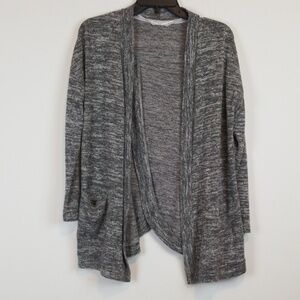 HARMONY & balance gray open front cardigan